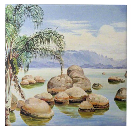 Palm Trees and Boulders, Bay of Rio, タイル (正面)