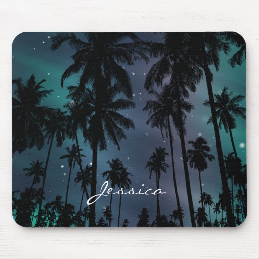 Palm Trees and Starry Night Sky Personalised マウスパッド (正面)