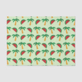 Palm Trees and Watermelon Tropical Pattern 薄葉紙 (正面)