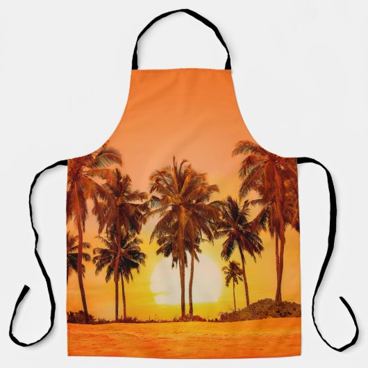 Palm trees at sunset background. Sri Lanka. エプロン (正面)