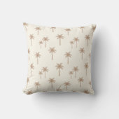 Palm Trees Boho Coastal Farmhouse Beige And Tan クッション (正面)