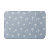 Palm Trees Boho Coastal Farmhouse Dusty Blue バスマット (正面)