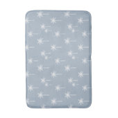 Palm Trees Boho Coastal Farmhouse Dusty Blue バスマット (正面縦)
