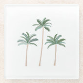 Palm Trees Glass Coasters  ガラスコースター (正面)