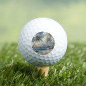 Palm Trees Hawaiian Travel Honolulu Blue Sea ゴルフボール (インサイチュ 木)