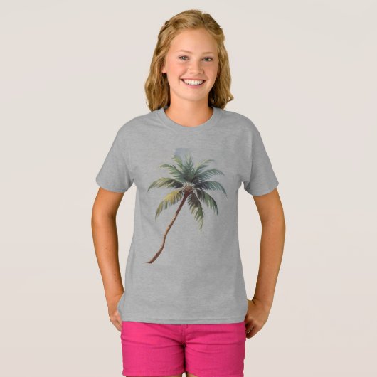 Palm Trees Hawaiian Travel Honolulu  Tシャツ (正面フル)