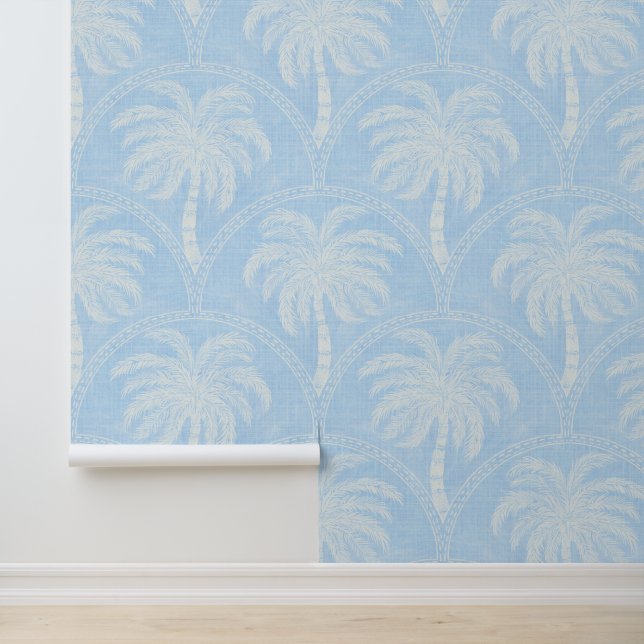 Palm Trees in Soft Blue Tropical Coastal 壁紙 (アプリケーション)