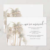 Palm Trees Moving Home Change of Address 案内状 (正面/裏面)