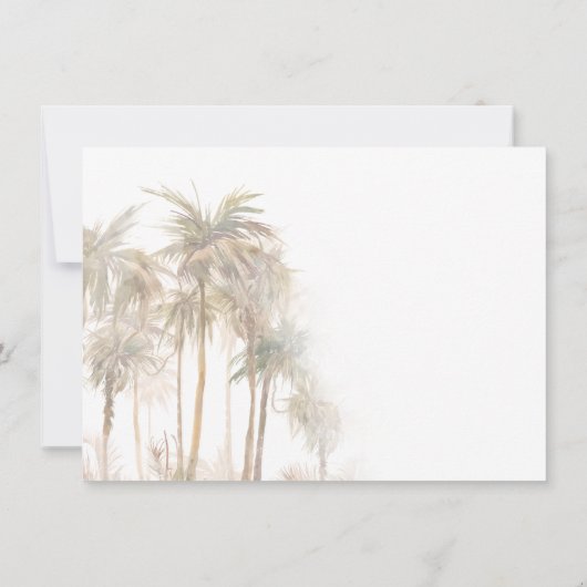 Palm Trees Moving Home Change of Address 案内状 (裏面)