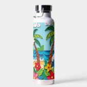 Palm Trees on the Beach  ウォーターボトル (右面)