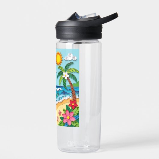 Palm Trees on the Beach ウォーターボトル (左面)
