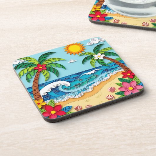Palm Trees on the Beach  コースター (左側)