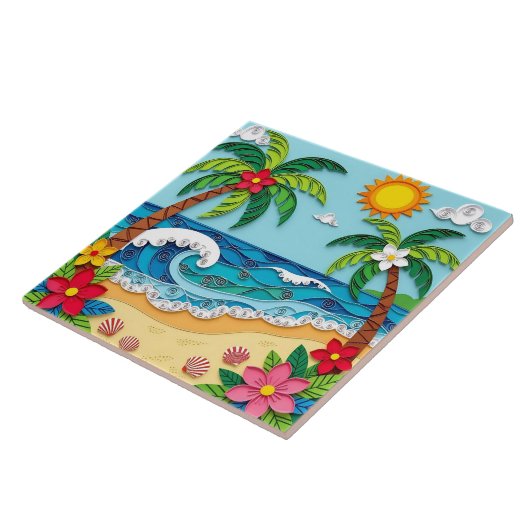 Palm Trees on the Beach  タイル (側面)