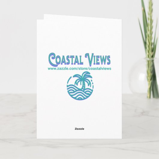Palm Trees on the Beach | Birthday Card カード (裏面)