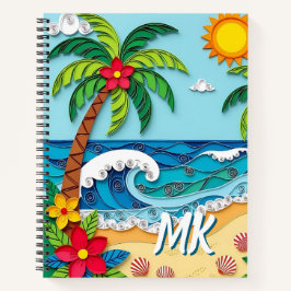 Palm Trees on the Beach Personalized ノートブック