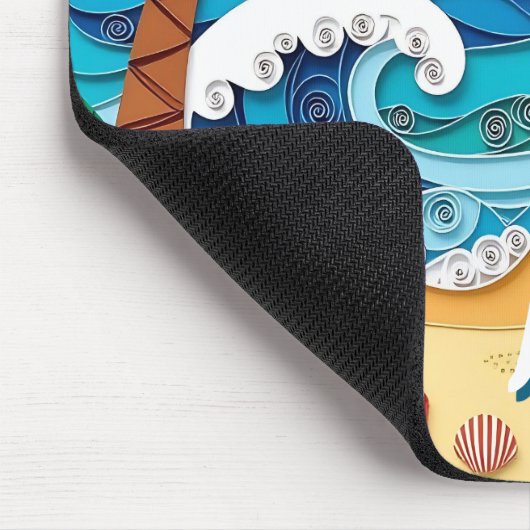 Palm Trees on the Beach Personalized マウスパッド (コーナー)