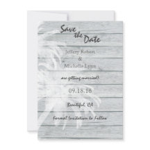 Palm Trees on Woodビーチ結婚式日付の保存