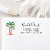 Palm Trees Return Address ラベル (インサイチュ)
