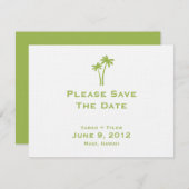 Palm Trees Save The Date Card -ライム セーブザデート (正面/裏面)