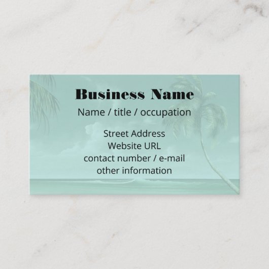 Palm Trees Tropicalをテーマにした名刺 名刺 (正面)