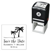 Palm Trees Tropical日付保存日付 セルフインキングスタンプ (インサイチュ)