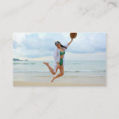 Palm Trees Tropical Sunset with Your Logo & Photo 名刺 (裏面)