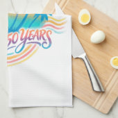 Palm Trees USA 250 Years Patriotic Desert Sunrise キッチンタオル (四つ折り)