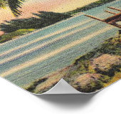 palm trees vintage ポスター (角)