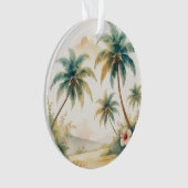 Palm Trees Vintage Style Hawaiian Travel オーナメント (正面)