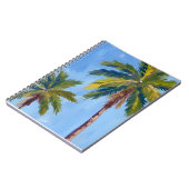 Palm Trees Watercolor Tropical Painted ノートブック (左側)