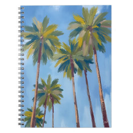 Palm Trees Watercolor Tropical Painted ノートブック