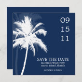 Palm Trees Wedding Save the Date セーブザデート (正面/裏面)