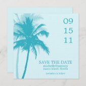 Palm Trees Wedding Save the Date セーブザデート (正面/裏面)
