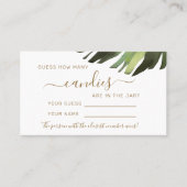 Palm Tropicalキャンディスシャワーゲームカードの数 プレイスカード (正面)