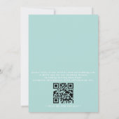 Palm Tropical Beach Elegant Chic QR Code Wedding 招待状 (裏面)