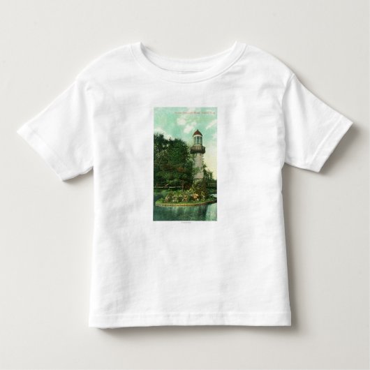Palmer公園LighthouseDetroit、MIの眺め トドラーTシャツ (正面)