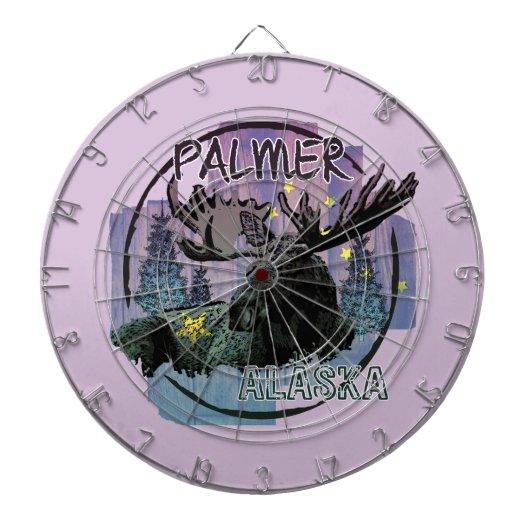 Palmer Alaska rustic moose dart board ダーツボード (正面)