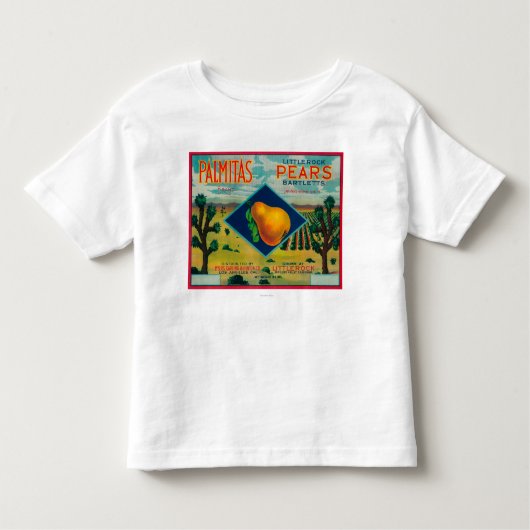 Palmitasのナシの木枠のLabelAntelopeの谷、カリフォルニア トドラーTシャツ (正面)