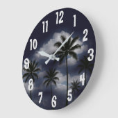 Palms ラージ壁時計 (傾斜)