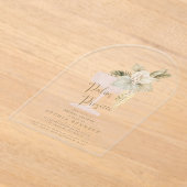 Palms and Prosecco Bridal Shower アクリル招待状 (レイダウン)