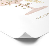 Palms and Prosecco bridal shower Dessert Bar Sign ポスター (角)