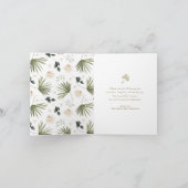 Palms and Prosecco Bridal Shower Thank You Card 招待状 (内部)