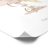 Palms and Prosecco Shower Cards and Gifts Sign ポスター (角)