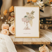 Palms and Prosecco Shower Cards and Gifts Sign ポスター