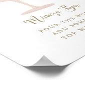 Palms and Prosecco Shower Mimosa Bar Sign  ポスター (角)