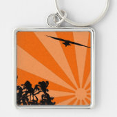 Palms and seagull Keychain キーホルダー (正面)