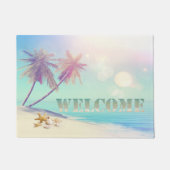 Palms Beach Seashells Welcome ドアマット (正面)