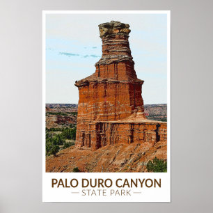 Palo Duro Canyon State Park Texas Art ポスター