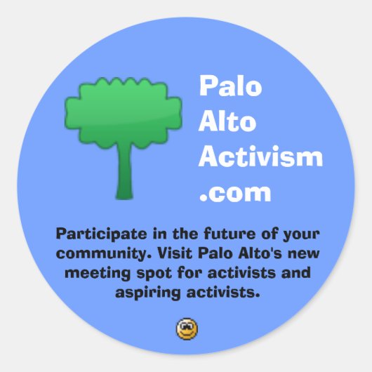 PaloAltoActivism.com ラウンドシール (正面)
