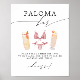 Paloma Bar | 下着とパロマのブライズメイドシャワー ポスター